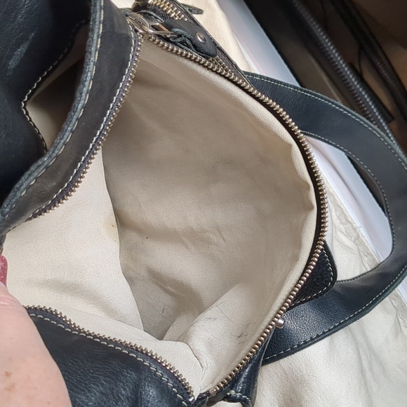 Vintage 90s Roots Venetian Village Prince Tribe Pebbled Leather Crossbody Black - Picture 14 of 16